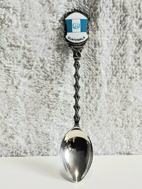 2/$12 Vintage 4 7/8" S.P. Guatemala Collector's Spoon Made in Holland!!